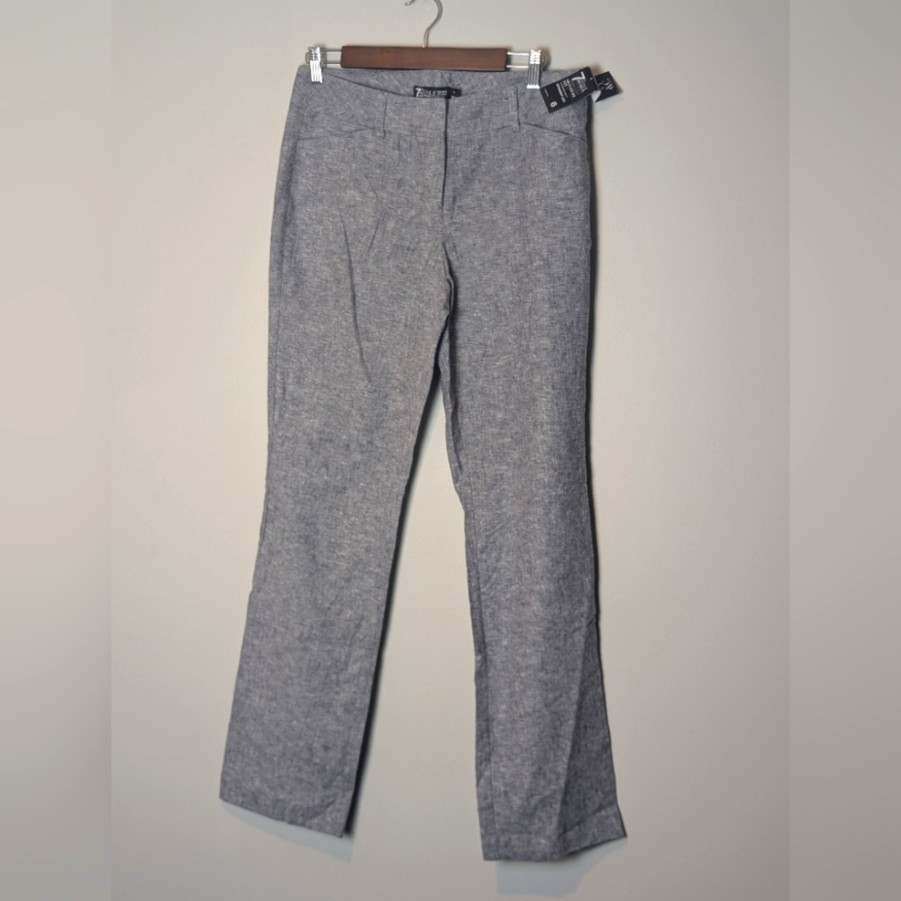 NY&C Gray Straight Leg Pants Size 6 Brand New